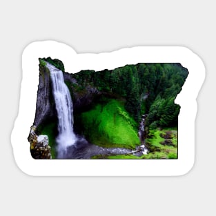 Oregon State Outline (Salt Creek Falls) Sticker